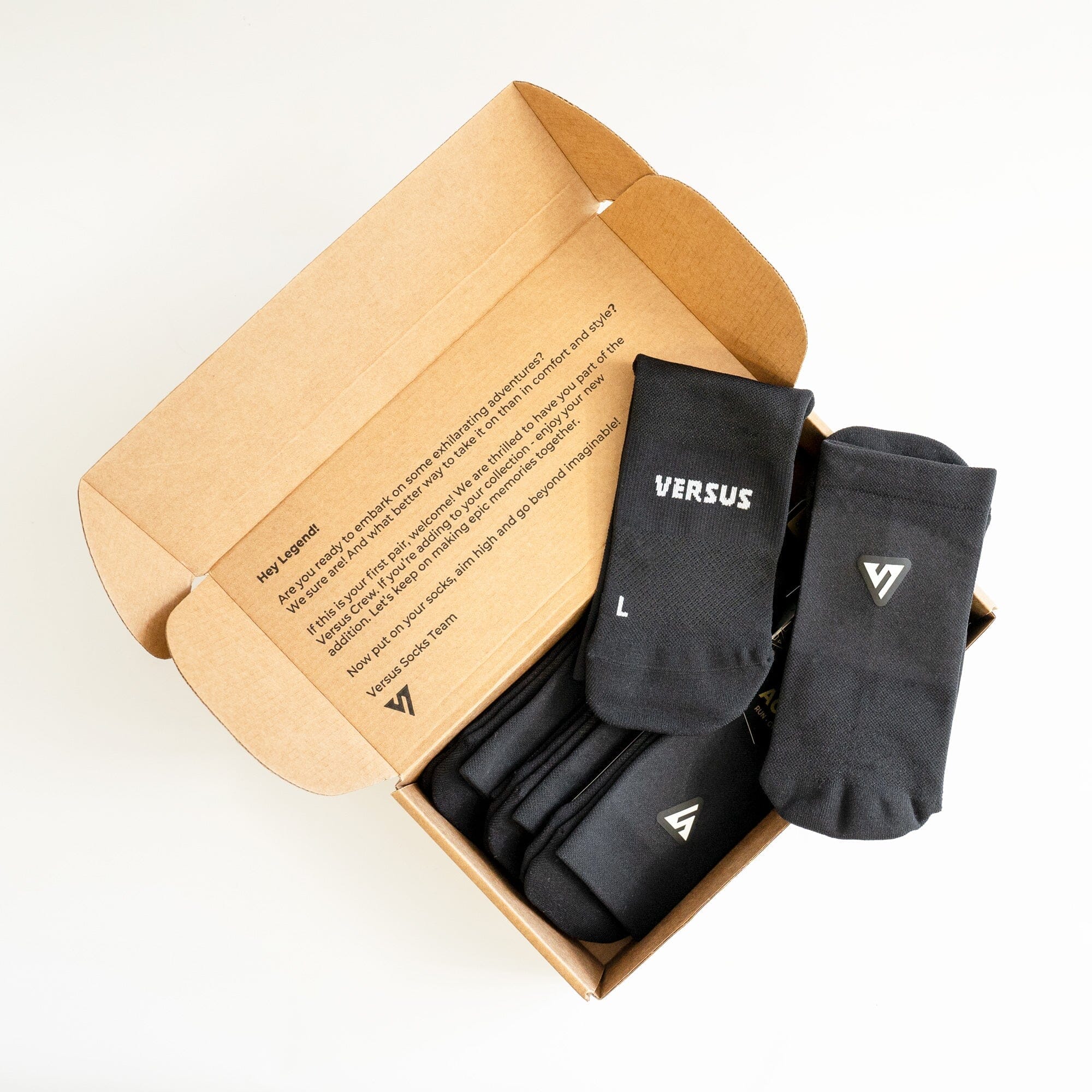 Versus Classic Black Active Crew Tab Socks - Image 4