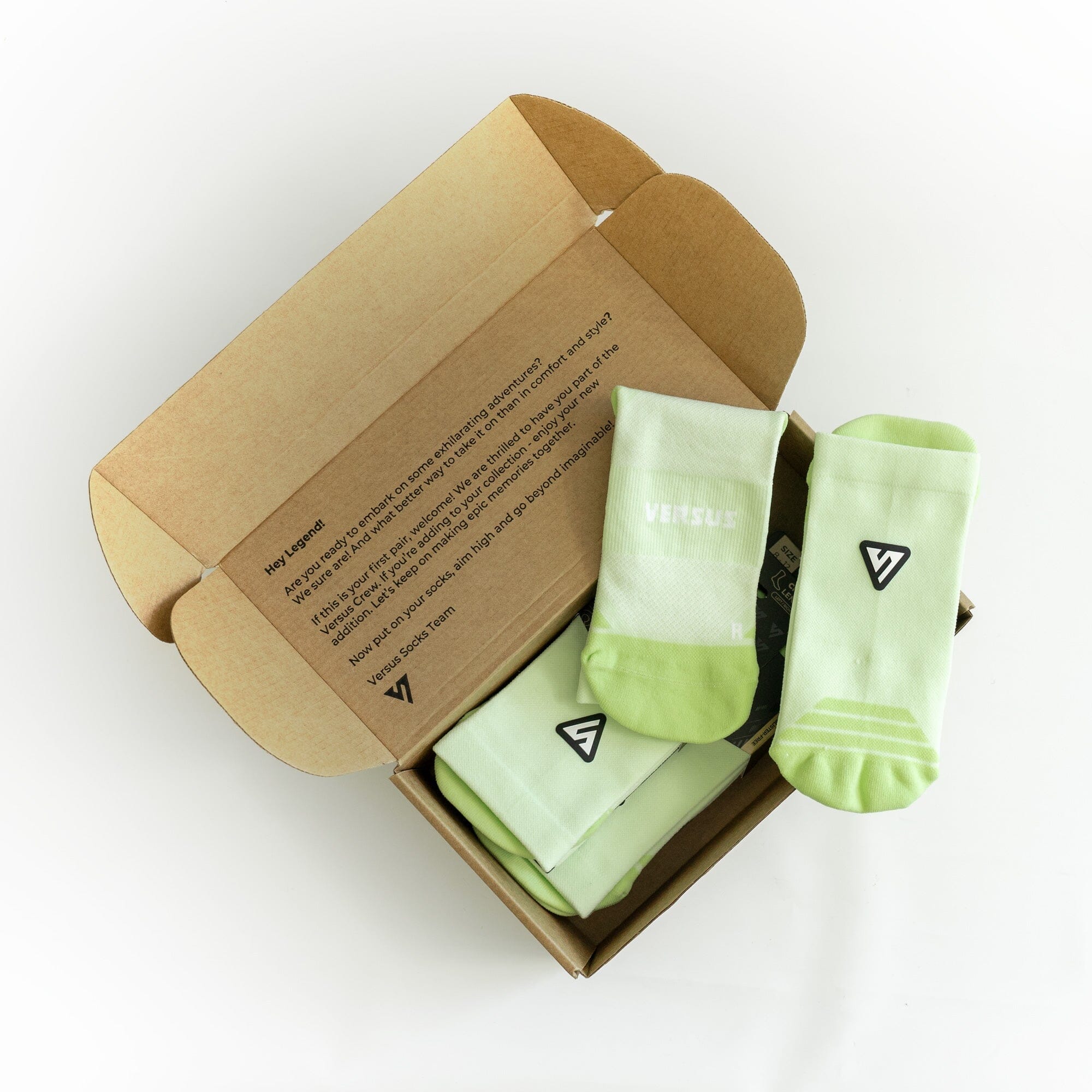 Versus Classic Lime Active Crew Tab Socks - Image 4