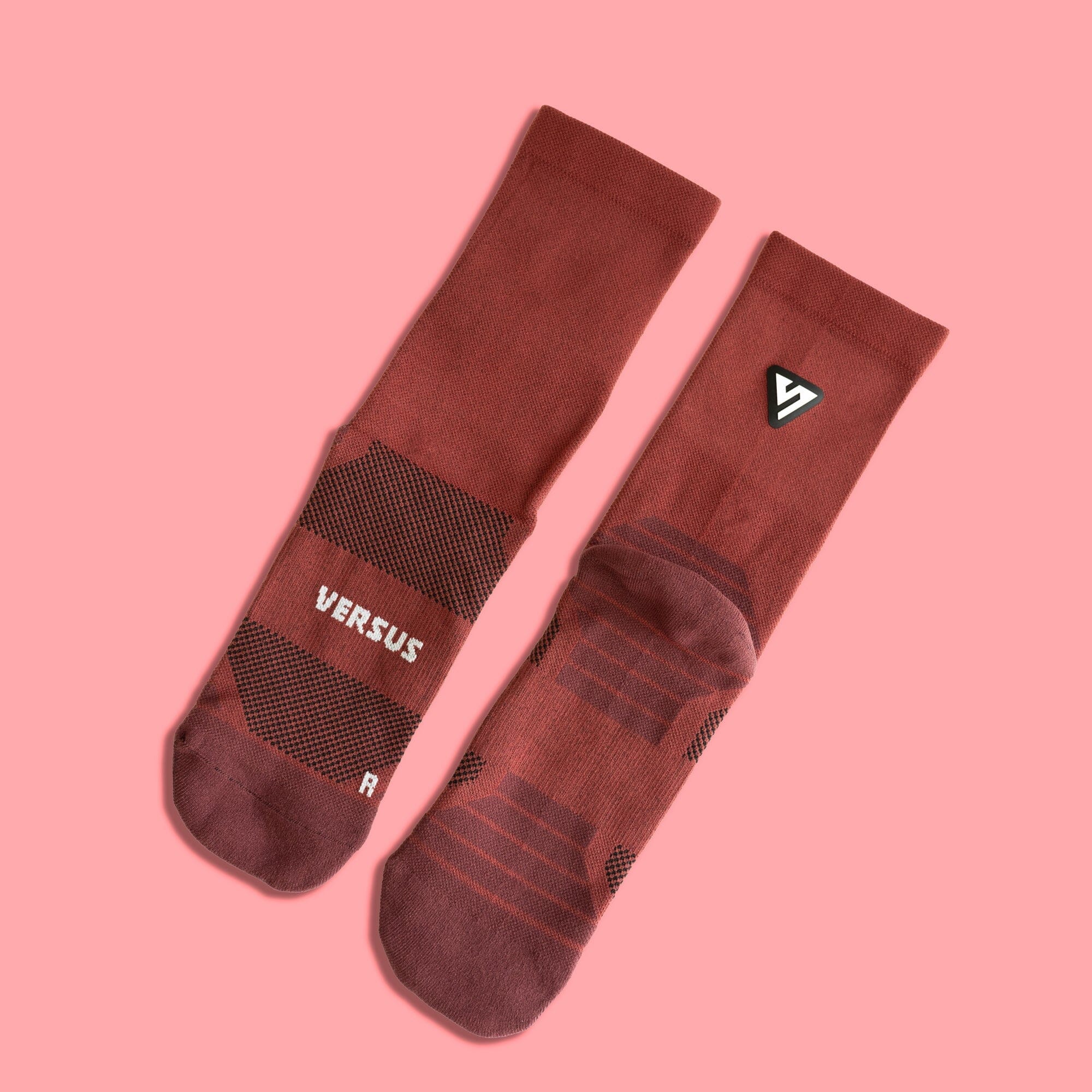 Versus Classic Maroon Active Crew Tab Socks - Image 3
