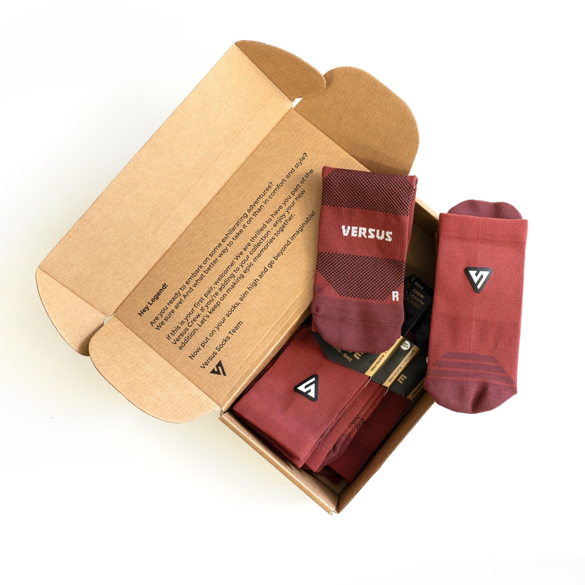 Versus Classic Maroon Active Crew Tab Socks - Image 4