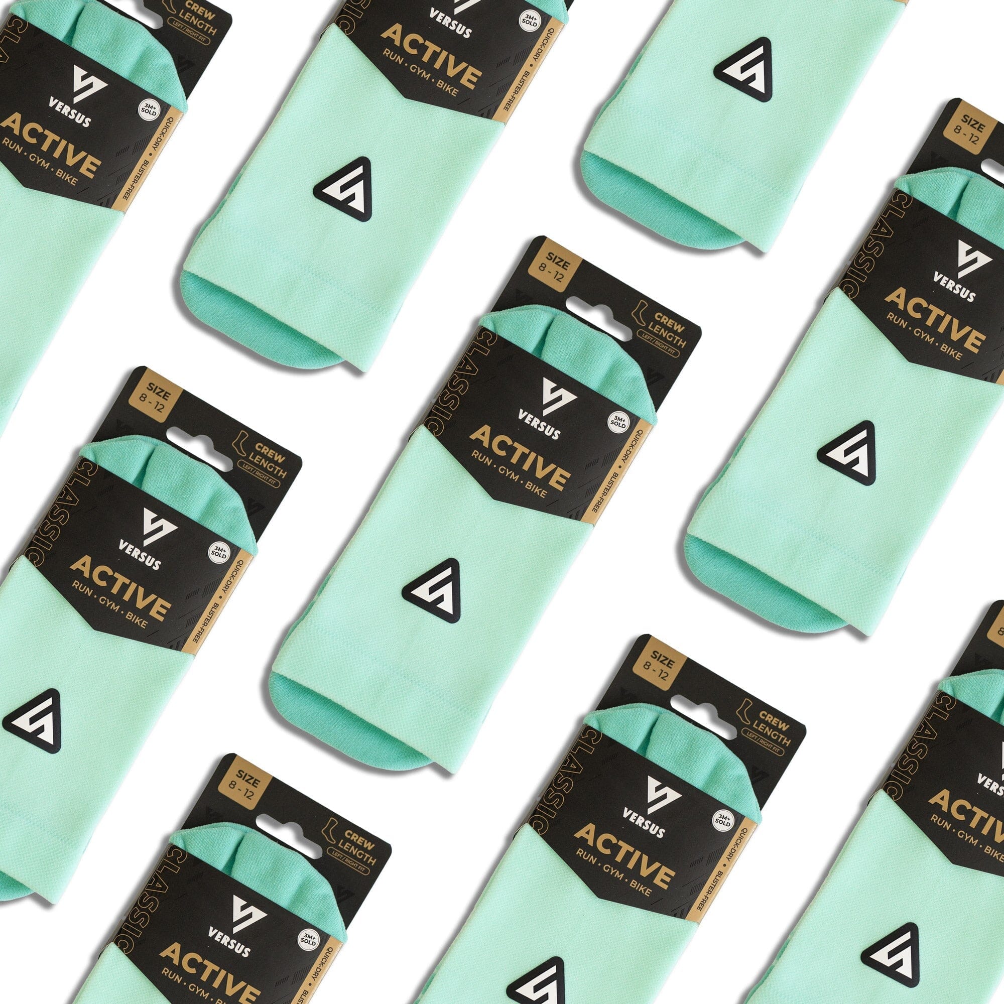 Versus Classic Mint Active Crew Tab Socks - Image 2