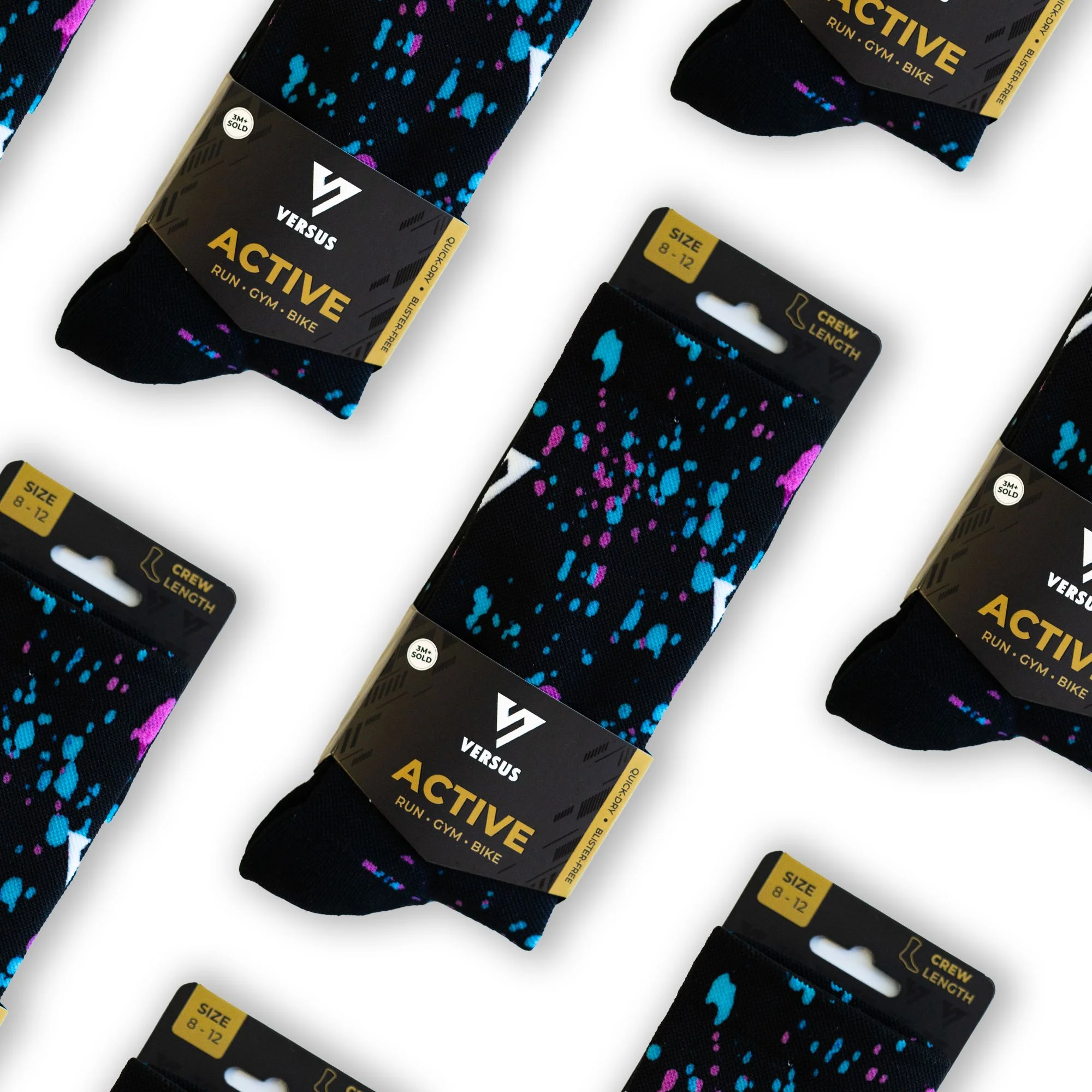 Versus Duo Splatter Active Crew Socks - Image 5