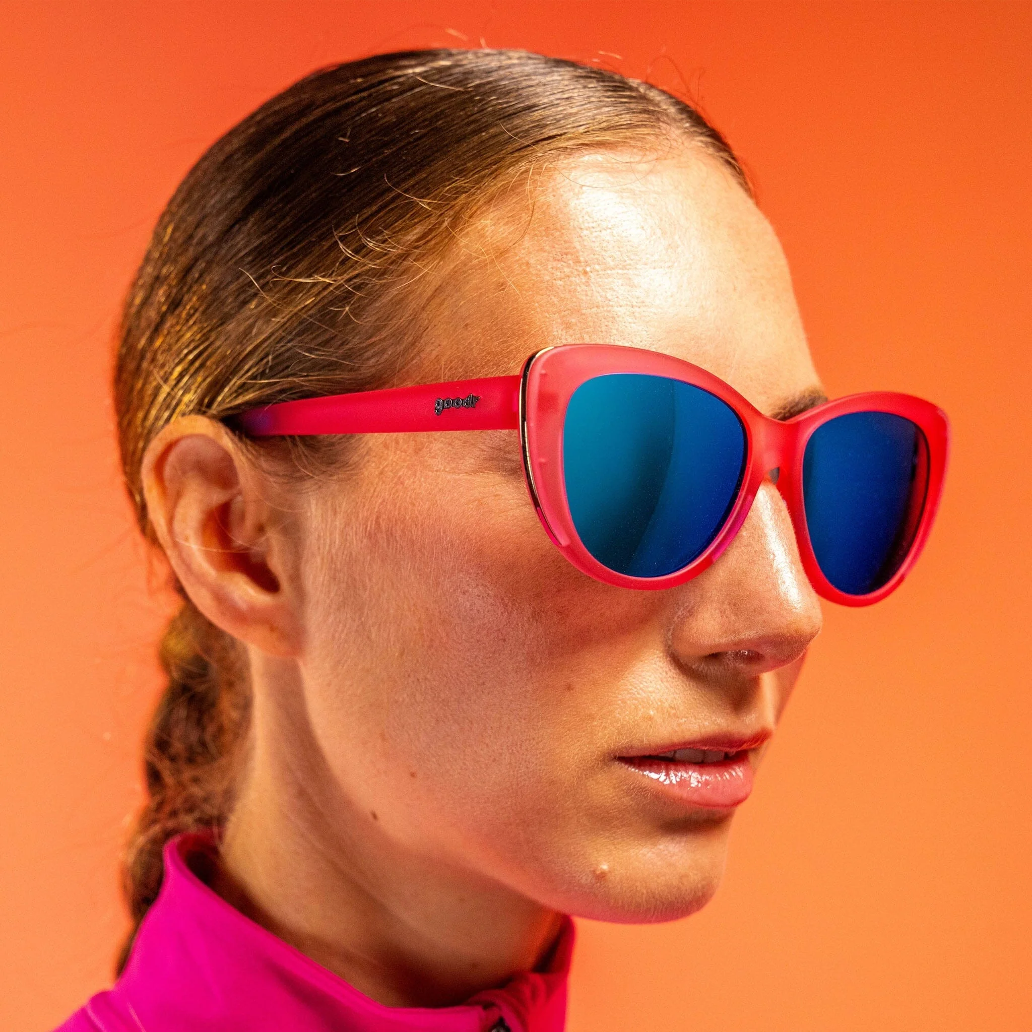 goodr Glam G - Sports Sunglasses - Flamingo Couture - Image 2