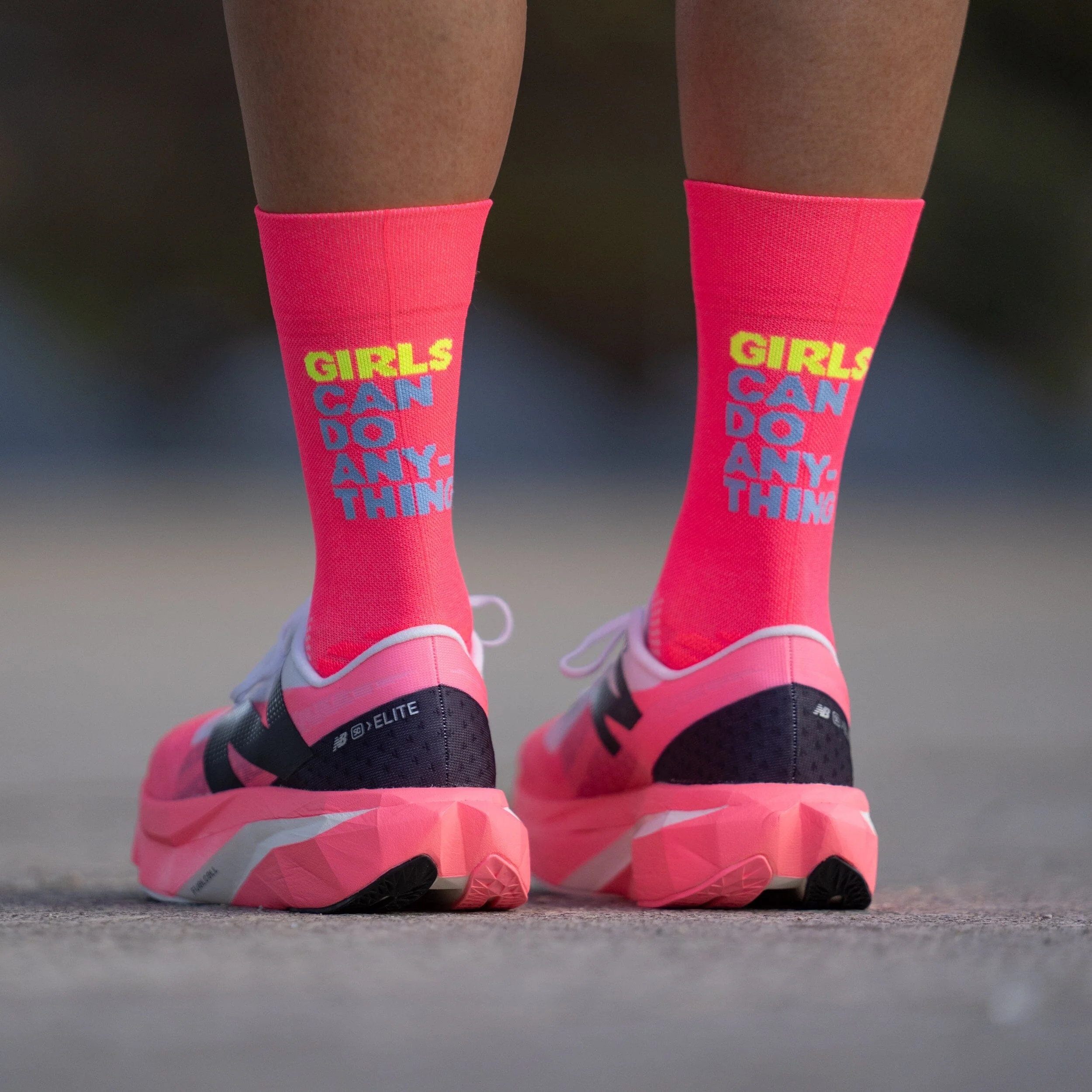 SPORCKS Girls Can Do Diva Pink - Running Socks - Image 2