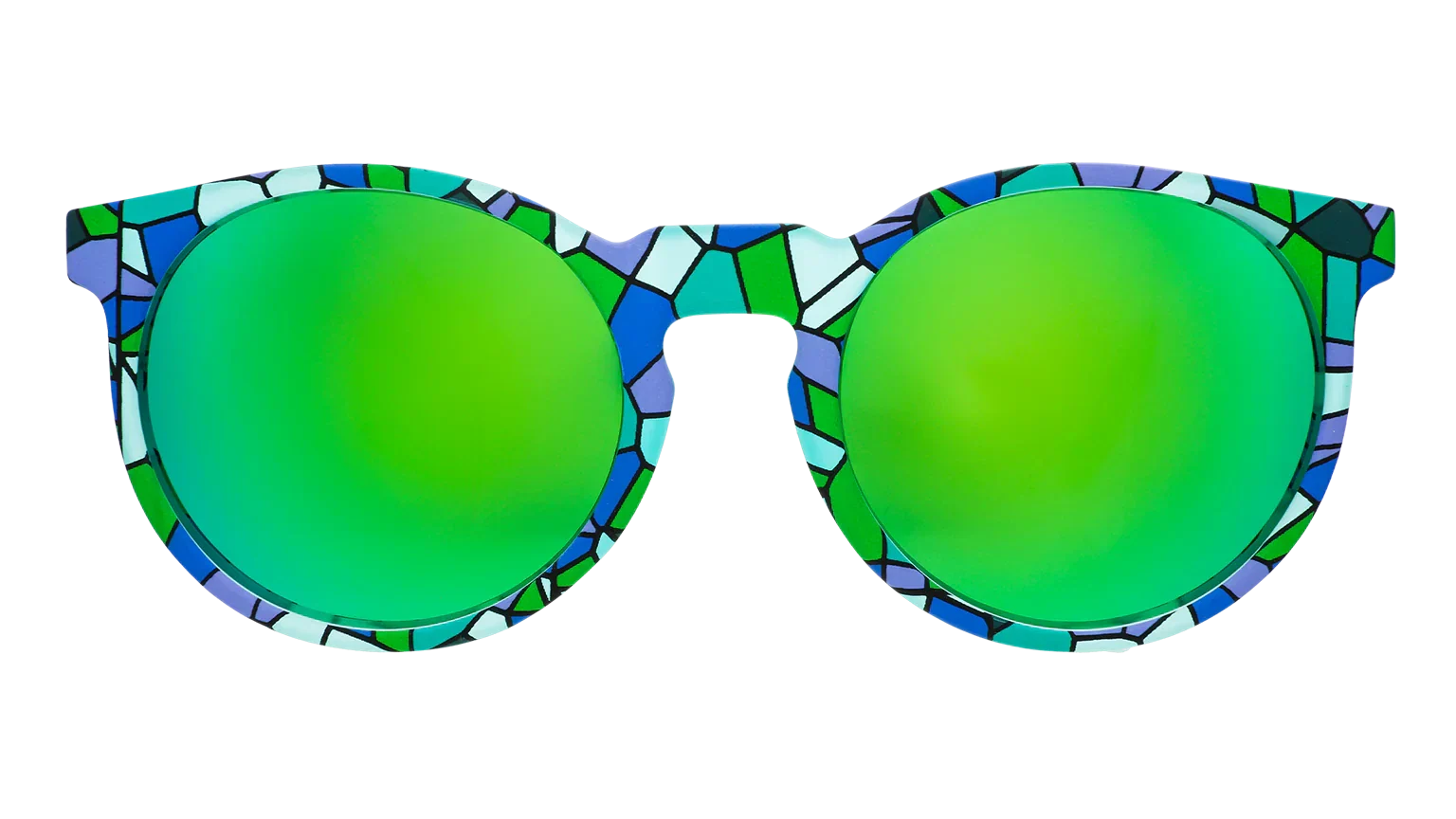 goodr Circle G - Sports Sunglasses - Moody Mosaic Musings - Image 3