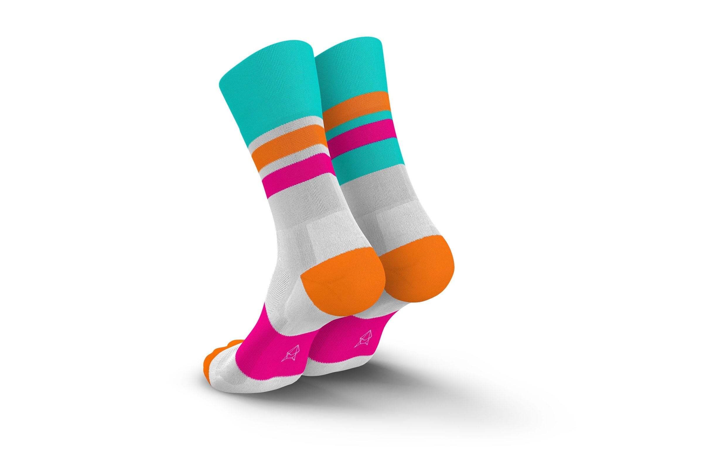 Incylence Ultralight Tracks Cyan Pink Socks - Image 2