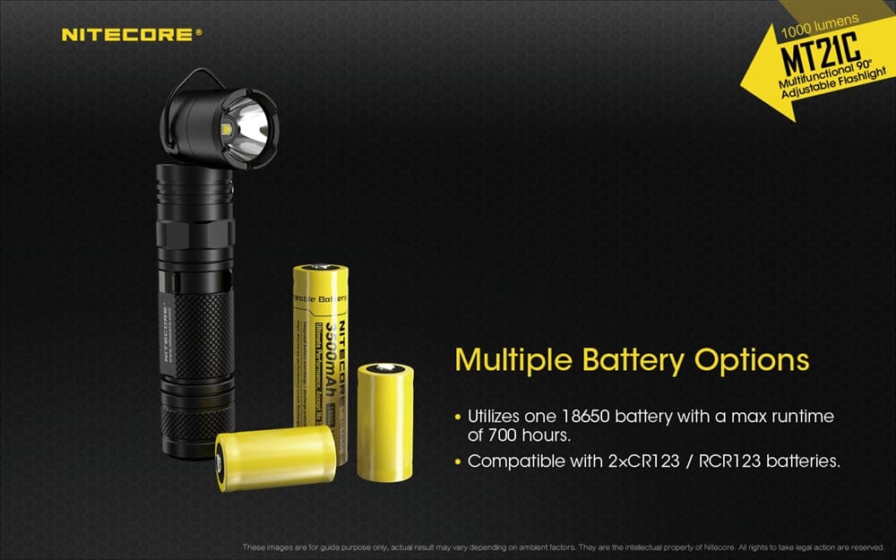 Nitecore MT21C 1000 Lumen Adjustable Right Angle Flashlight - Image 10