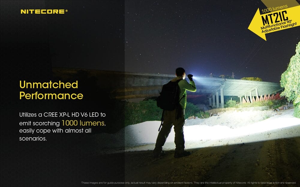 Nitecore MT21C 1000 Lumen Adjustable Right Angle Flashlight - Image 3