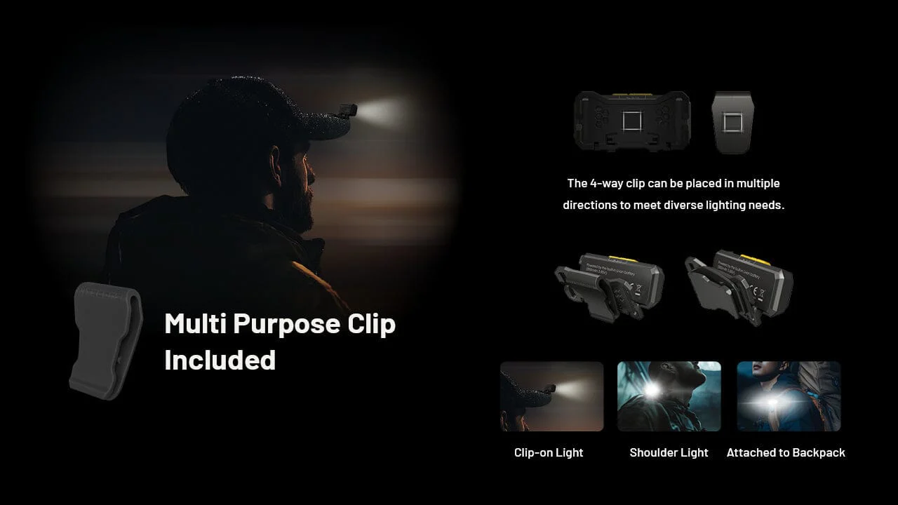 Nitecore NU27 600 Lumen USB-C Rechargeable Multi Color Temperature Outdoor Headlamp - Image 9