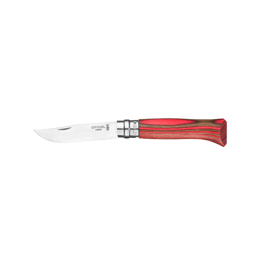 Opinel Pocket Knife N°08 Red Laminated Birch