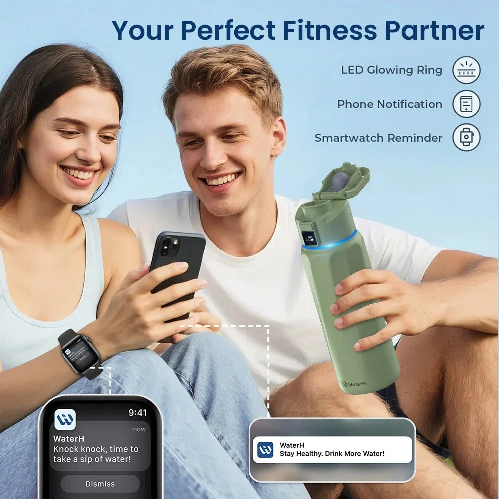 WaterH Boost Smart Water Bottle: 24 oz Hydration Tracker with APP & Insulation - Image 52