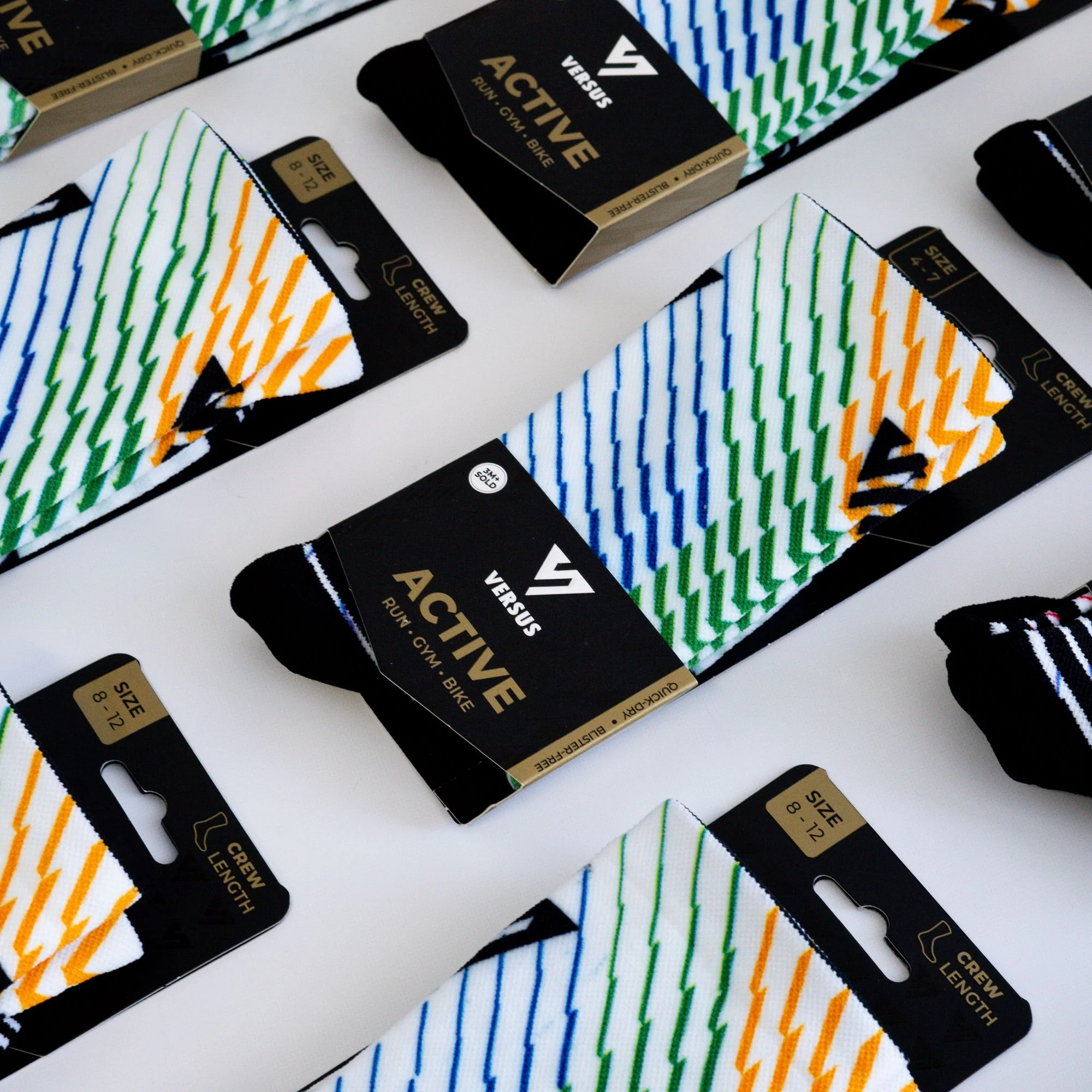 Versus South African Stripes Active Crew Socks - Image 5
