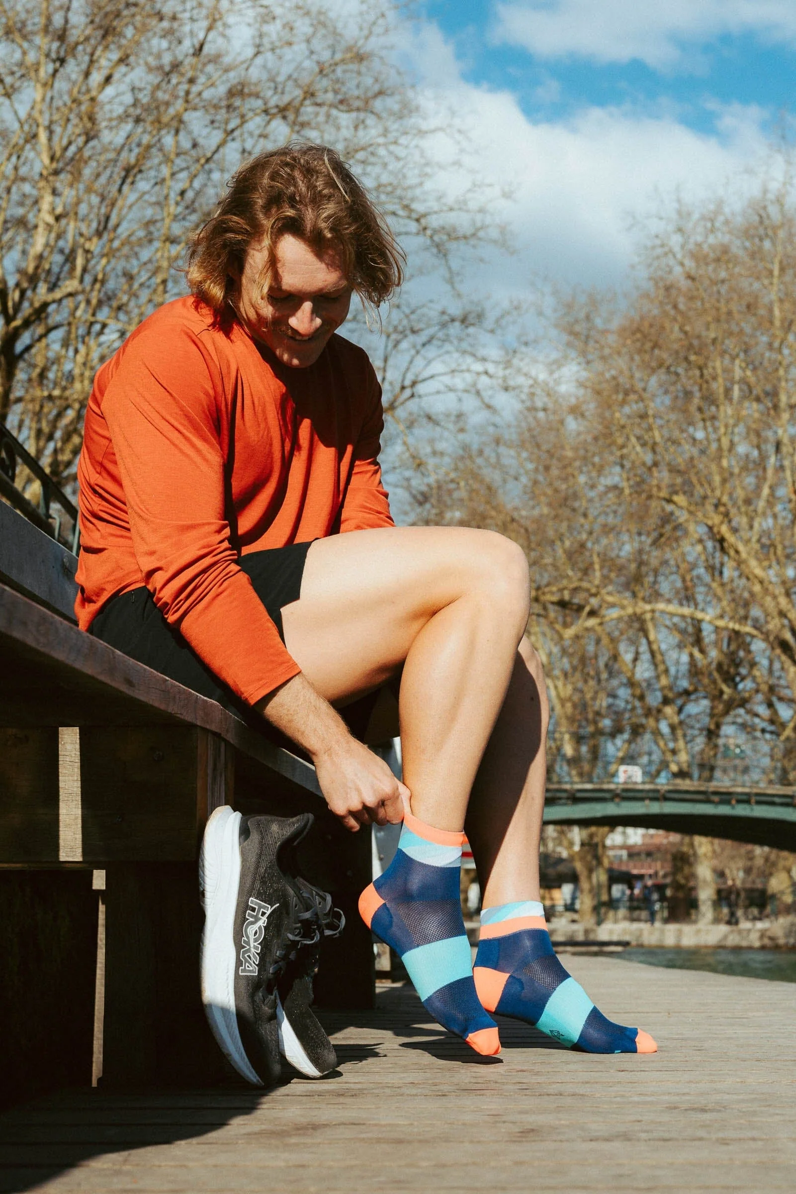 Incylence Ultralight Strides Short Navy Inferno Socks - Image 5
