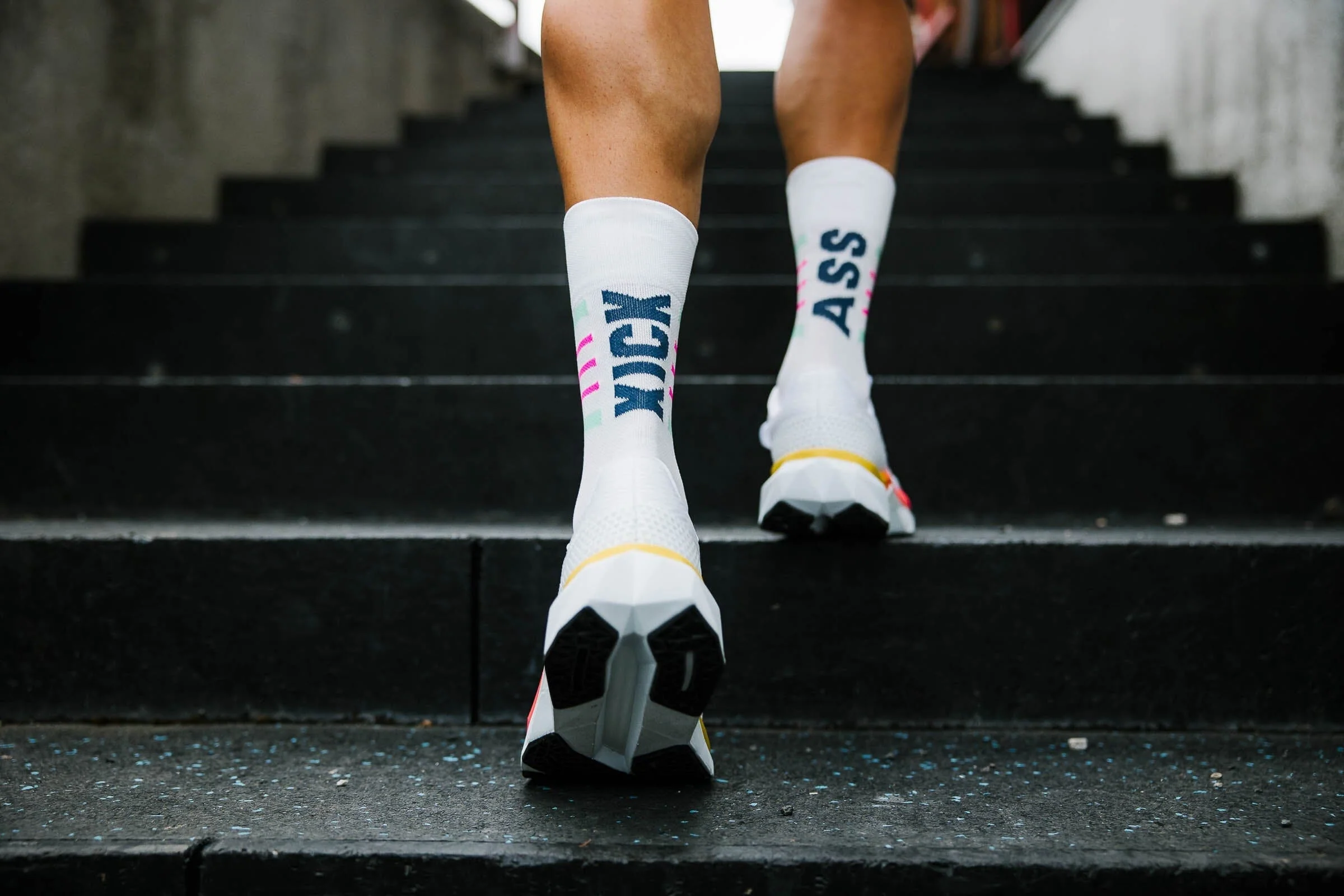 Incylence Ultralight Kickass V2 White Pink Socks - Image 4