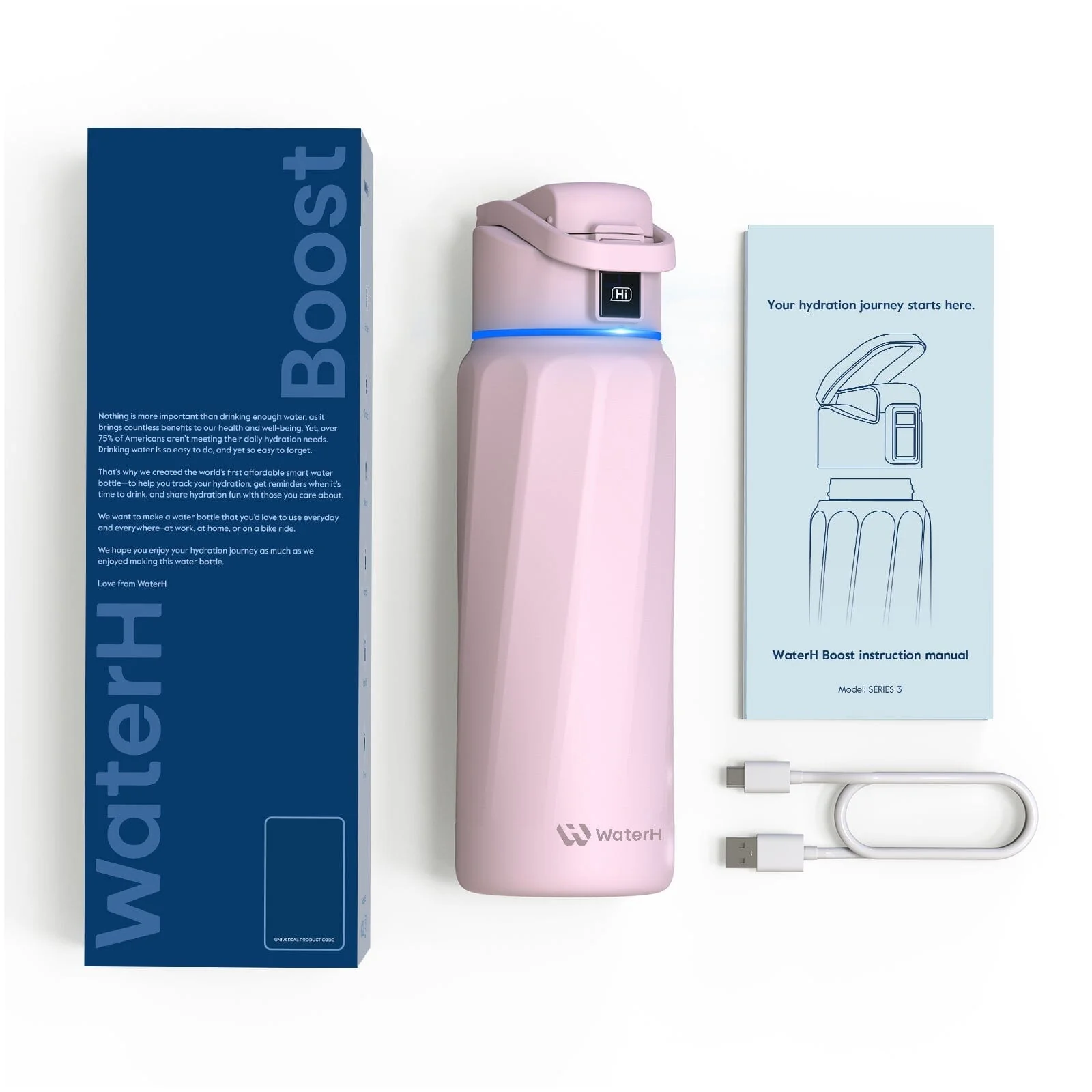 WaterH Boost Smart Water Bottle: 32 oz Hydration Tracker with APP & Insulation - Image 17